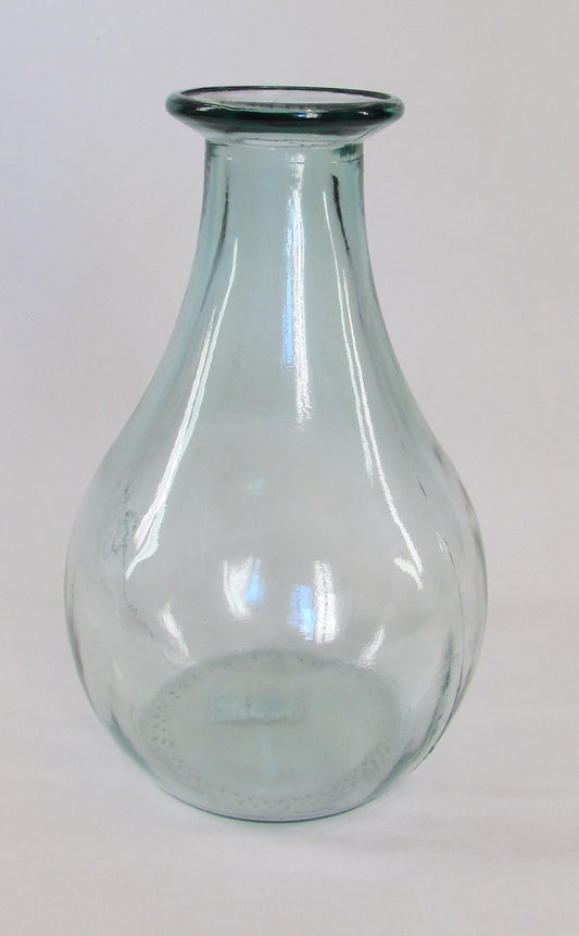 12-1/2” Tall Tropics Glass Table or Floor Vase  - Clear