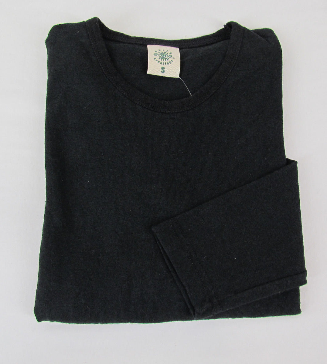 Earth Creations Long Sleeve Women's Scoop Neck Top, Blank