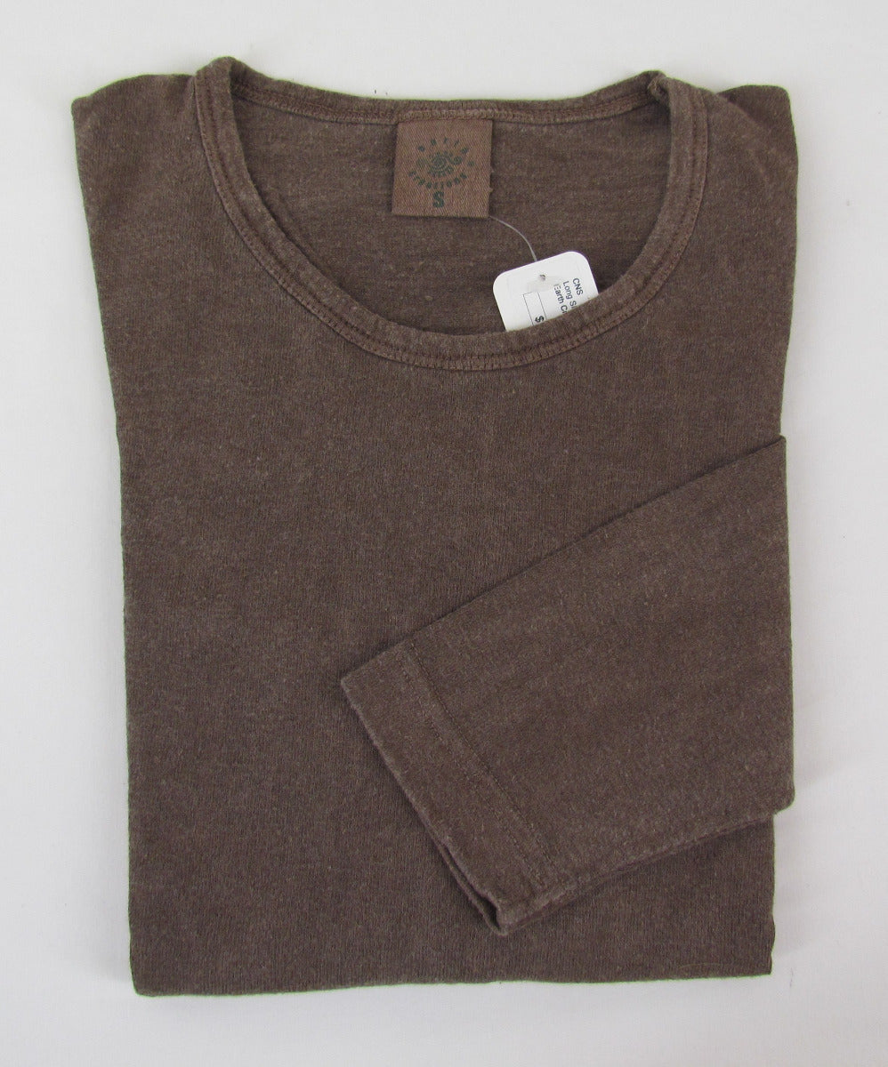 Earth Creations Long Sleeve Women's Scoop Neck Top, Blank