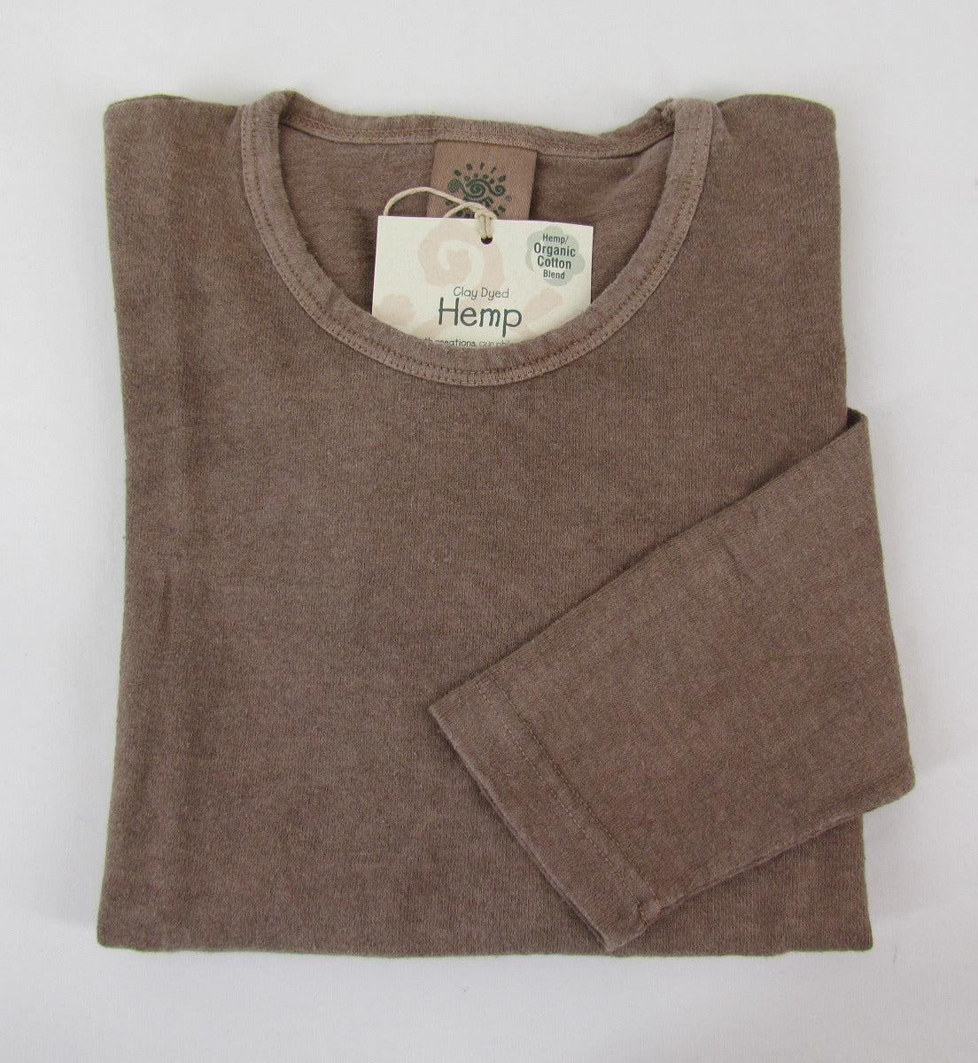 Earth Creations Long Sleeve Women's Scoop Neck Top, Blank