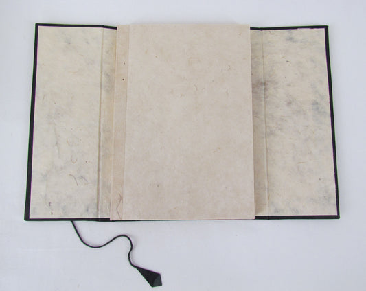Nepalese Paper Journal enclosed in Black Cover with Two Button Closure