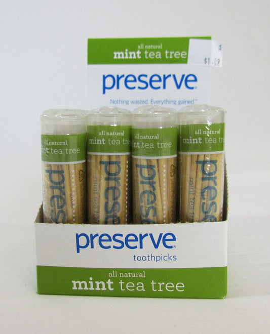 Preserve Toothpicks, All Natural Mint Tea Tree Flavor