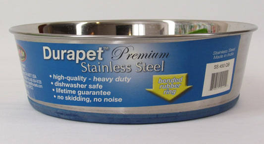 DuraPet Premium Stainless Steel Dog Dish  4-1/2 Quart
