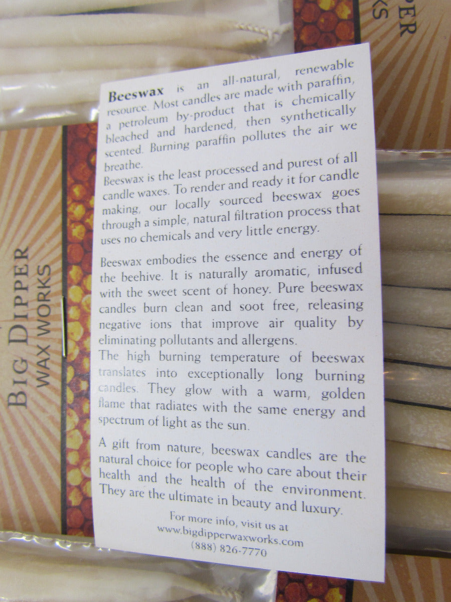 Big Dipper Birthday Candles – Natural Beeswax - 12 Pack