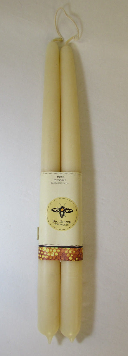 Big Dipper Fat Boy Taper Beeswax Candle Pair