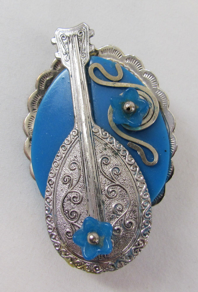 Michael Baehr Jewelry Brooch-Guitar