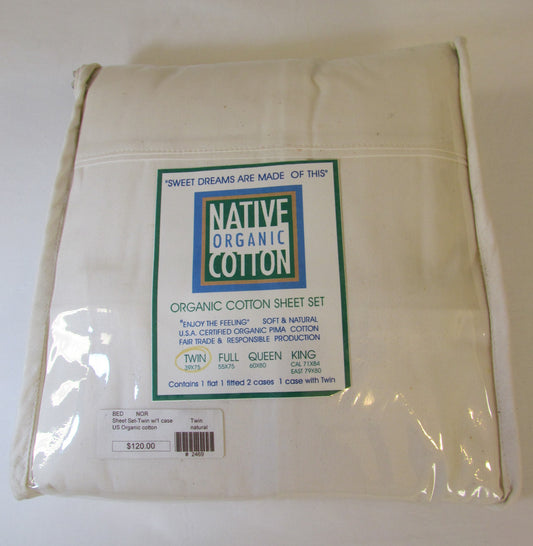 Native Organic 3 Pc Sheet Set, Natural