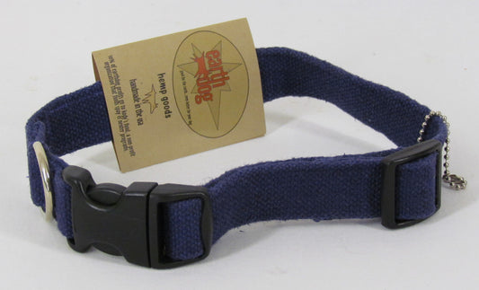Earth dog Adjustable Hemp Pet Collar, Medium 14"-20"