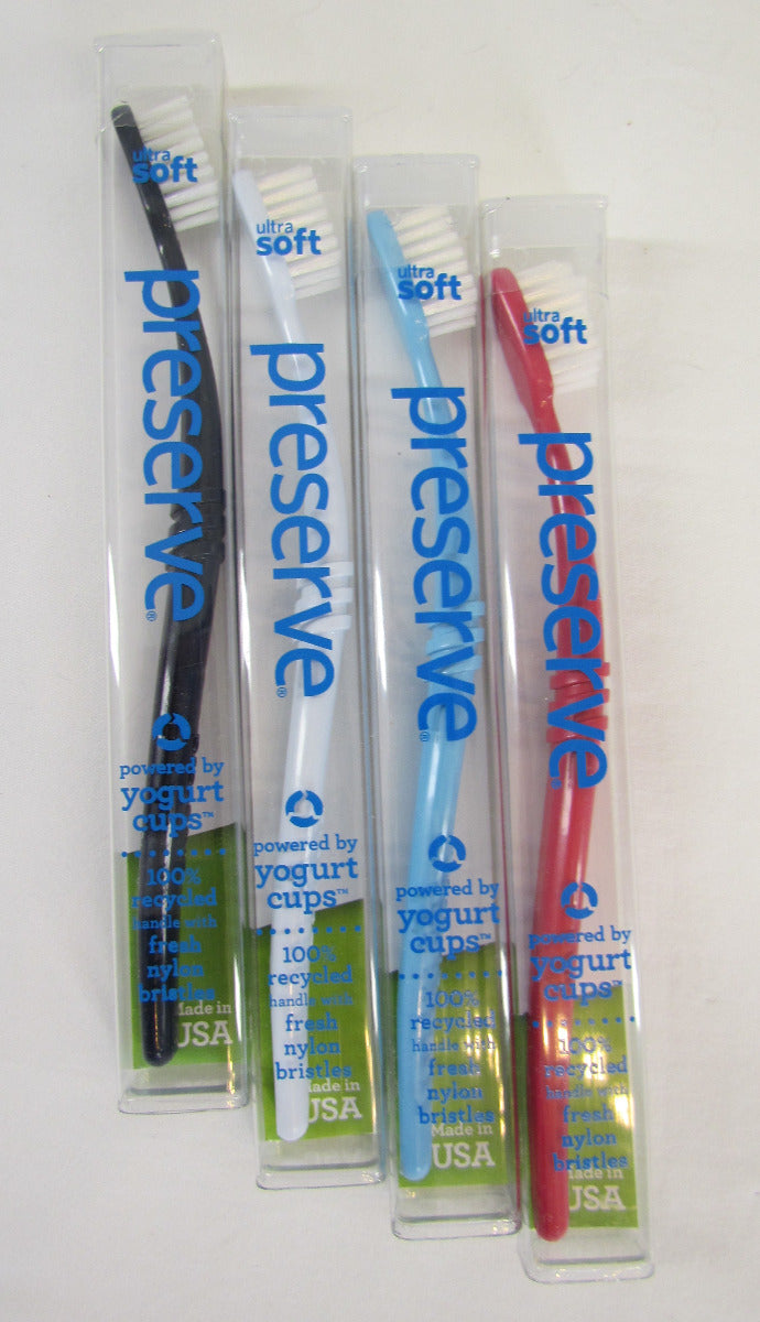 Preserve Toothbrush in Travel Case, in Ultra-Soft, Soft or Medium