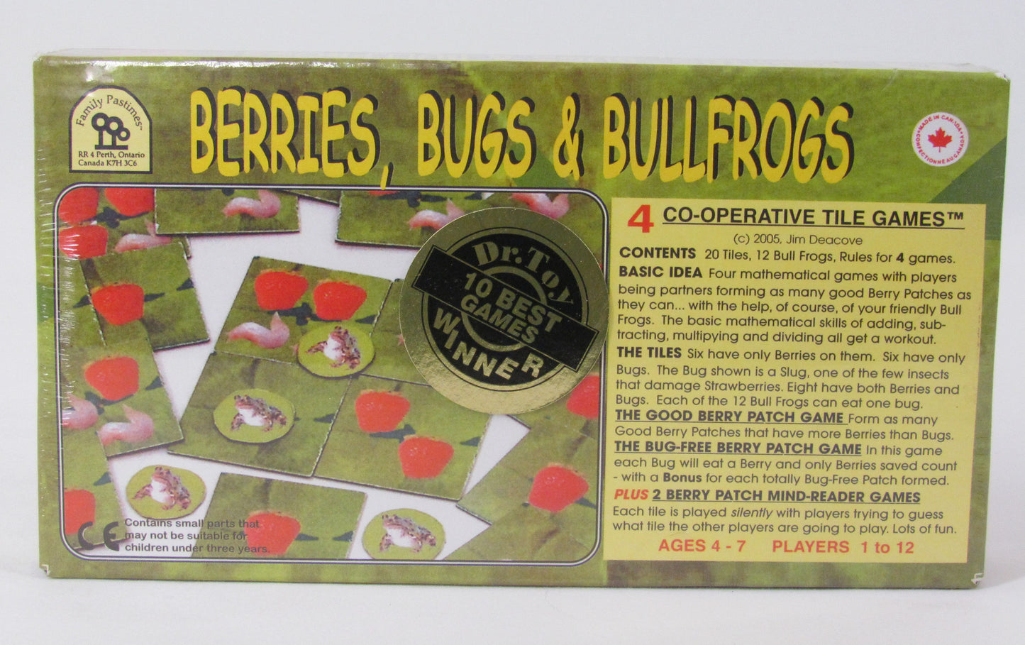 Family Pastimes Berries, Bugs & Bullfrogs Co-operative Tile Games