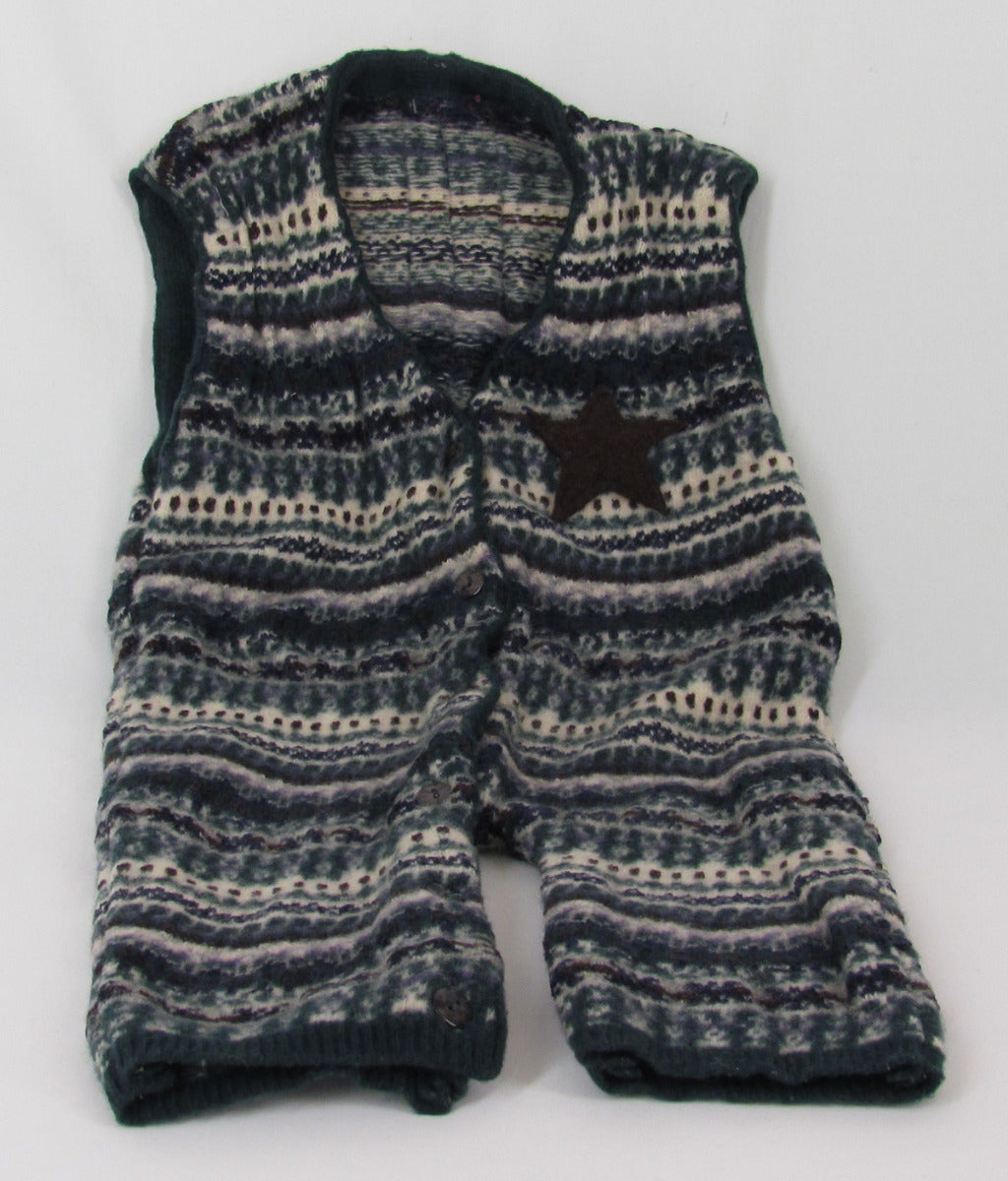 Madrone Berries 1-pc Jumper, Multi-colored, Wool knit, Star, 18 Months