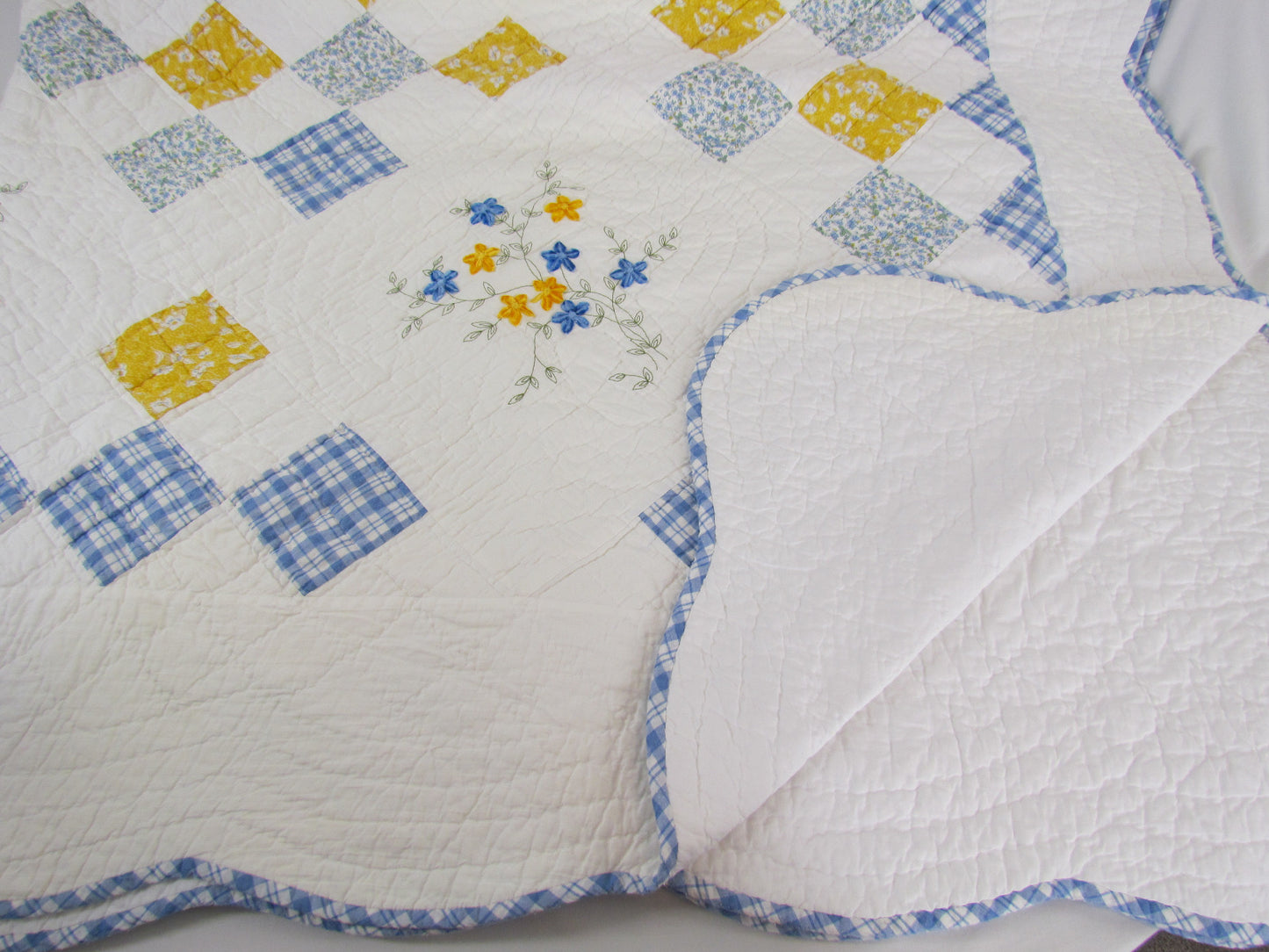 Quilt Annabelle Blue, Queen/King