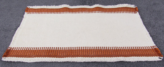 Berea College Crafts Norwegian Weave Placemat, Natural/Brown, Natural Cotton