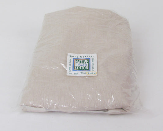Native Organic – Bassinet Sheet, Fitted, Natural Cafe Color