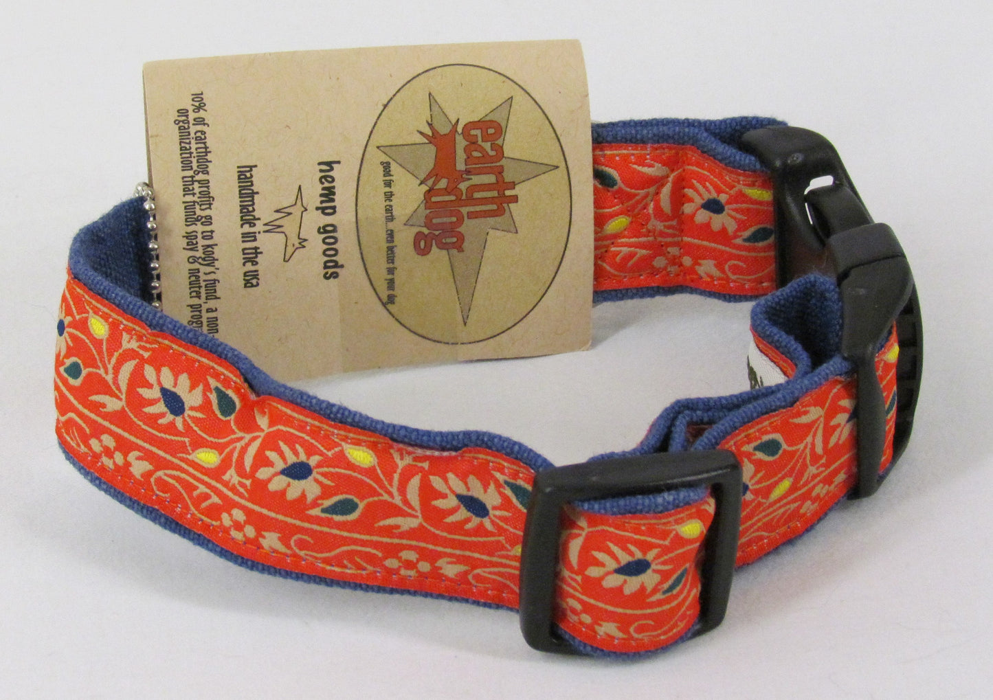 Earthdog Adjustable Hemp Pet Collars - Small 8"-14"