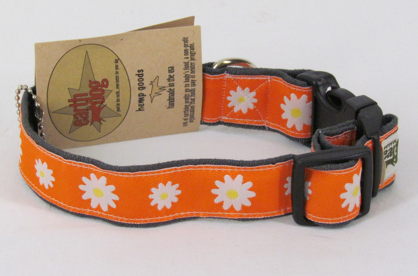 Earthdog Adjustable Hemp Pet Collars - Small 8"-14"
