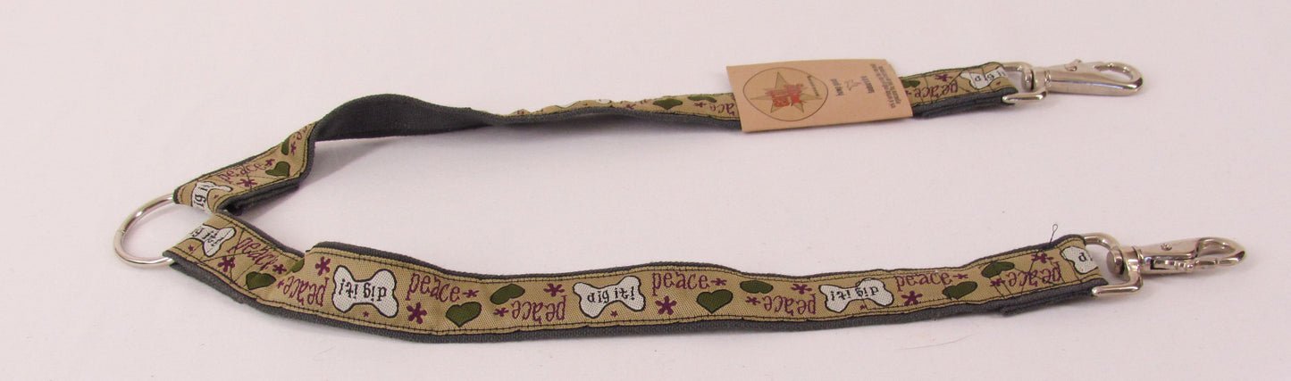 earthdog Hemp Coupler Dog Leash-(18" x 2)