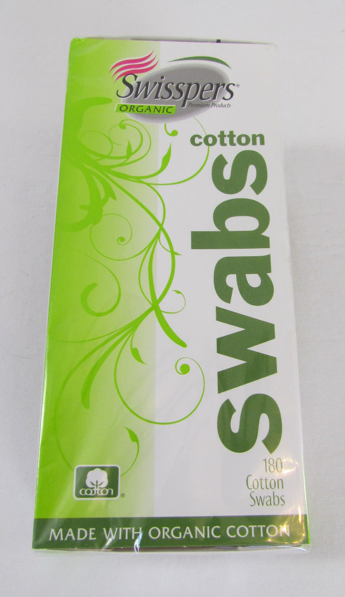Swisspers Organic Cotton Swabs, 180 Count