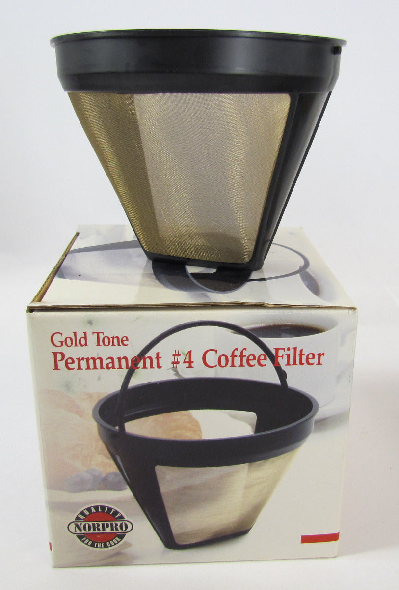 Norpro Reusable Coffee Filter Basket #4, Cone Base 10-12 Cups