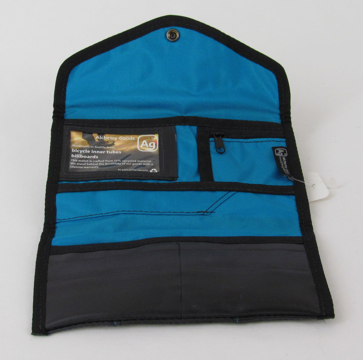 Alchemy Goods "Queen Anne" Wallet, Aqua lining & accent