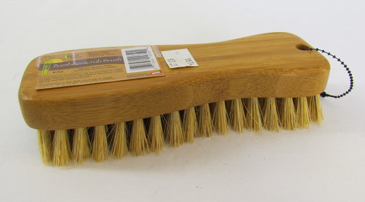 Lola Natural Fiber Tampico Scrub Brush, Bamboo Handle