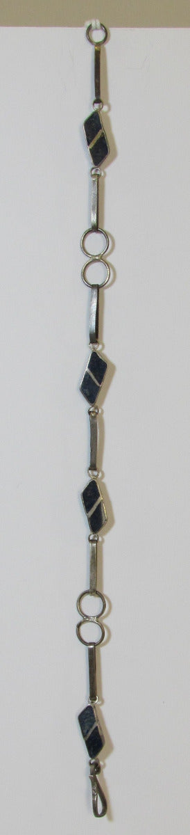 Silver/Stone Cloisonne Bracelet