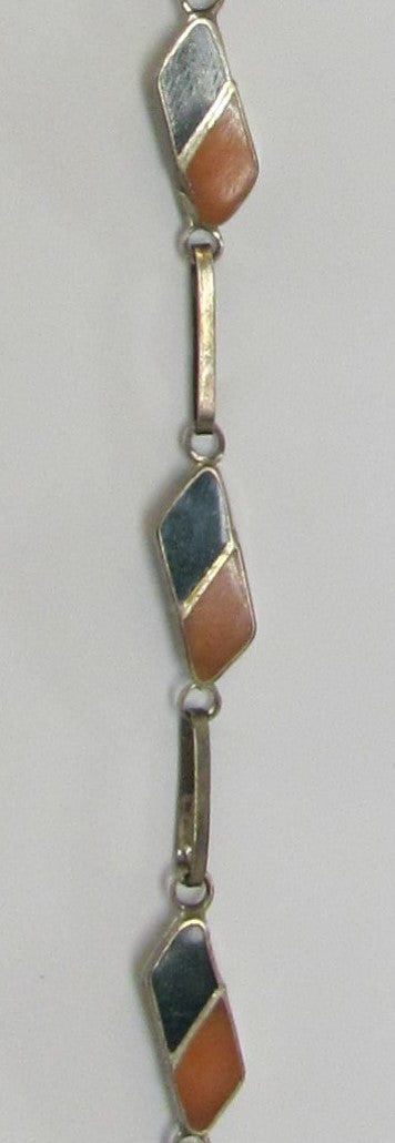 Silver/Stone Cloisonne Bracelet