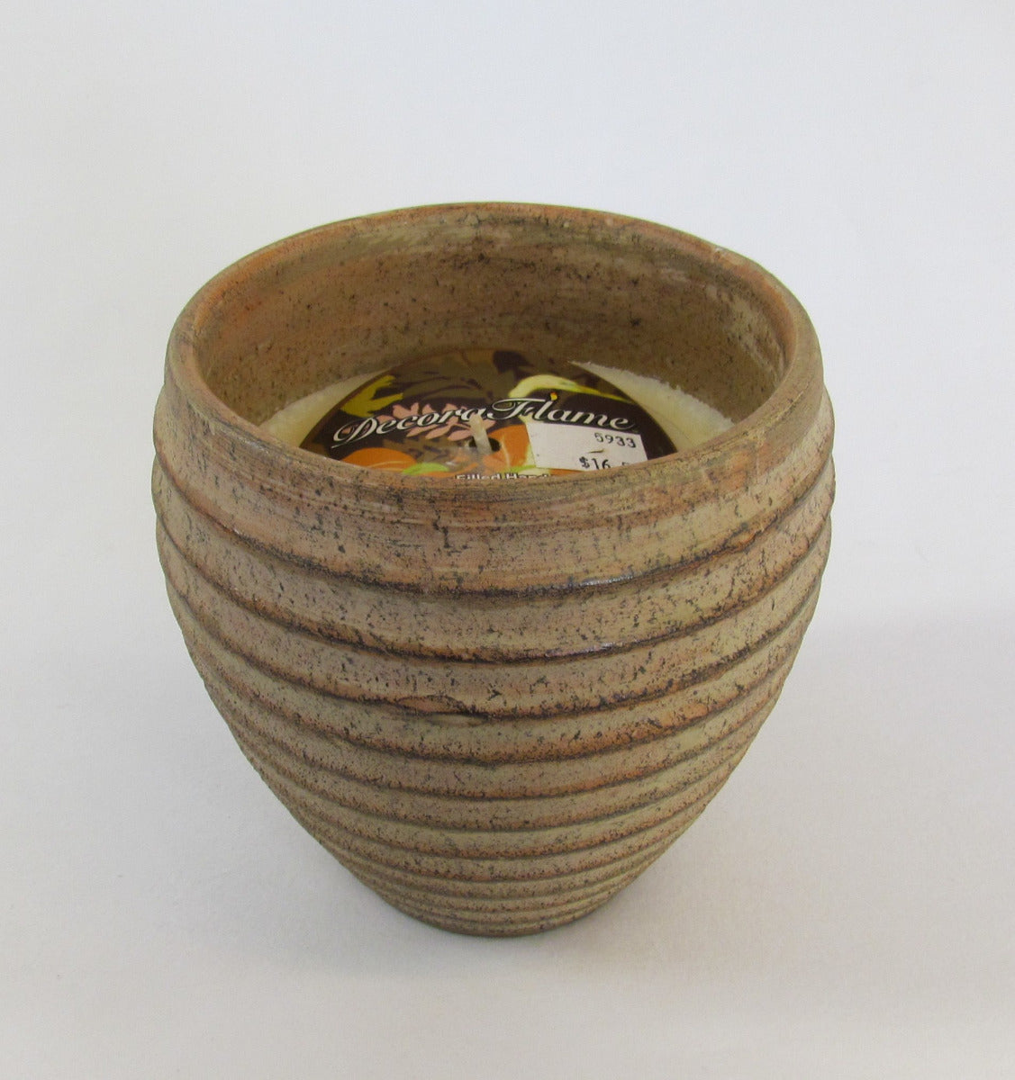 Decora Flame Citronella Candle in Terra Cotta Urn