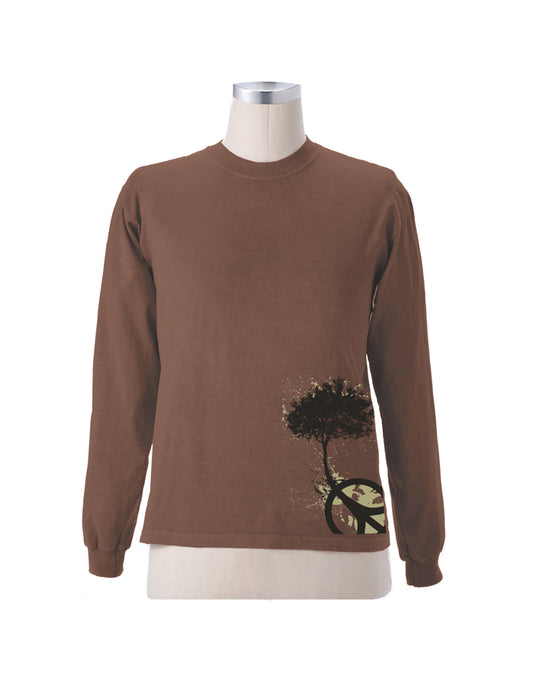 Earth Creations Long Sleeve T “Peace Tree”, Port