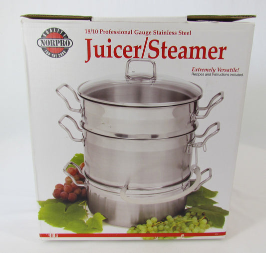 Juicer/Steamer, Stainless Steel