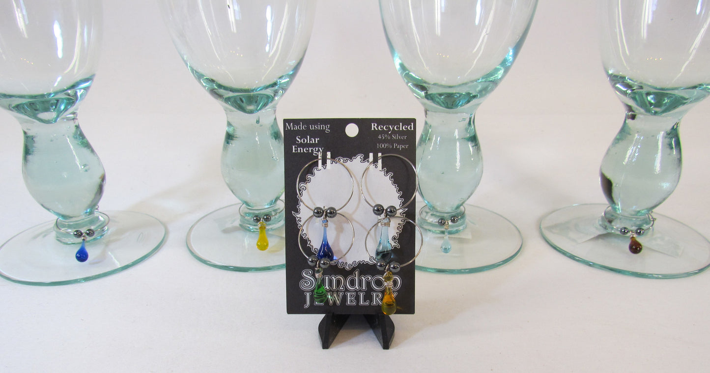 Sundrop Jewelry Wine Glass ID Charms, Set of 4