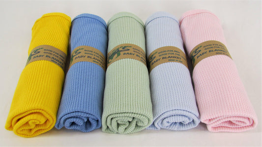 SOS from Texas 100% Organic Cotton Thermal Receiving Blanket, Waffle Weave