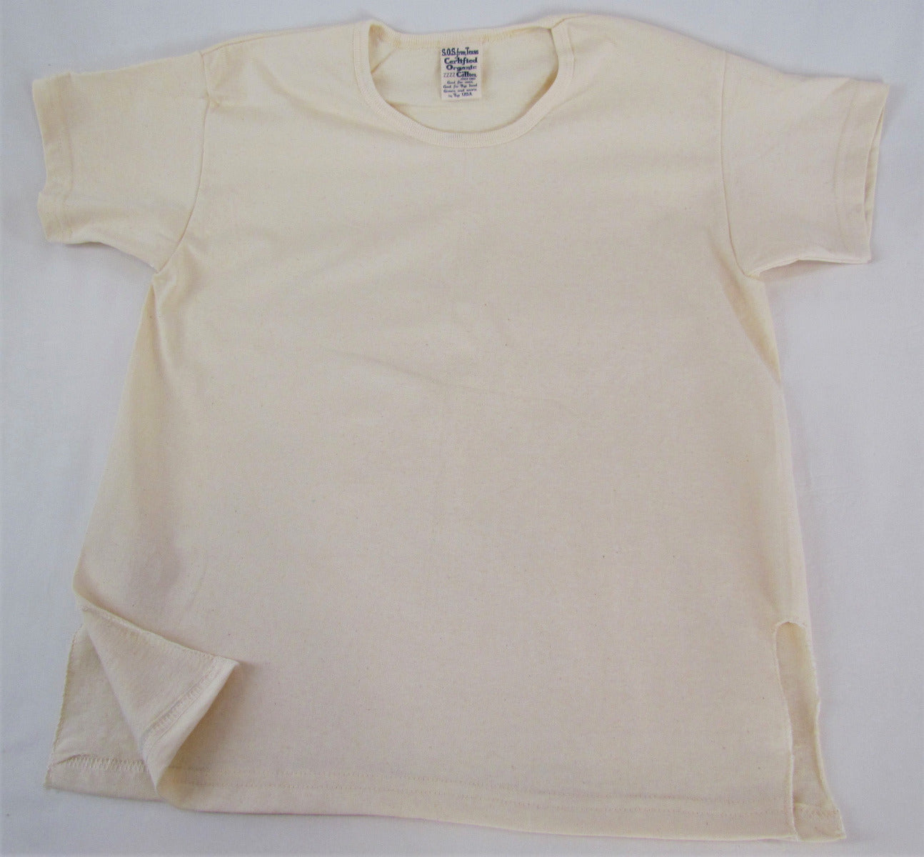 SOS from Texas Youth 100% Organic Cotton Night Shirt-Natural