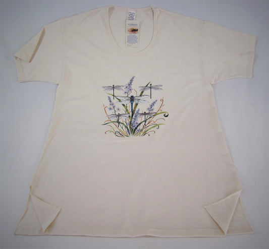 SOS from Texas Adult Night Shirt-Natural-Dragonfly Lace