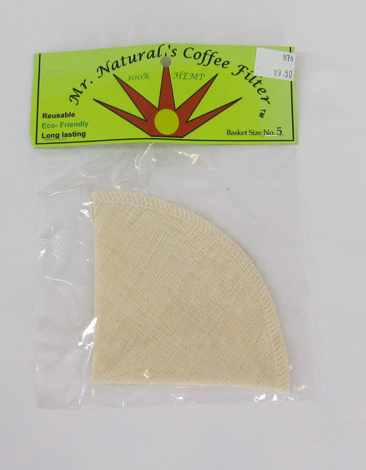 Mr. Natural's Hemp Reusable #5 Coffee Filter