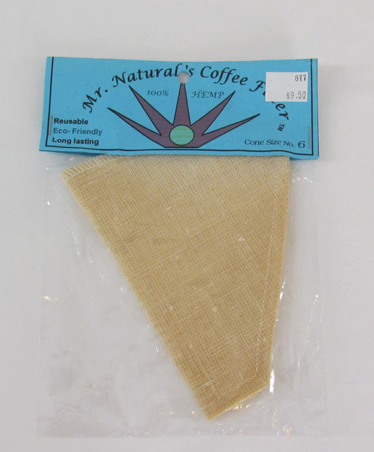 Mr. Natural's Hemp Reusable #6 Coffee Filter