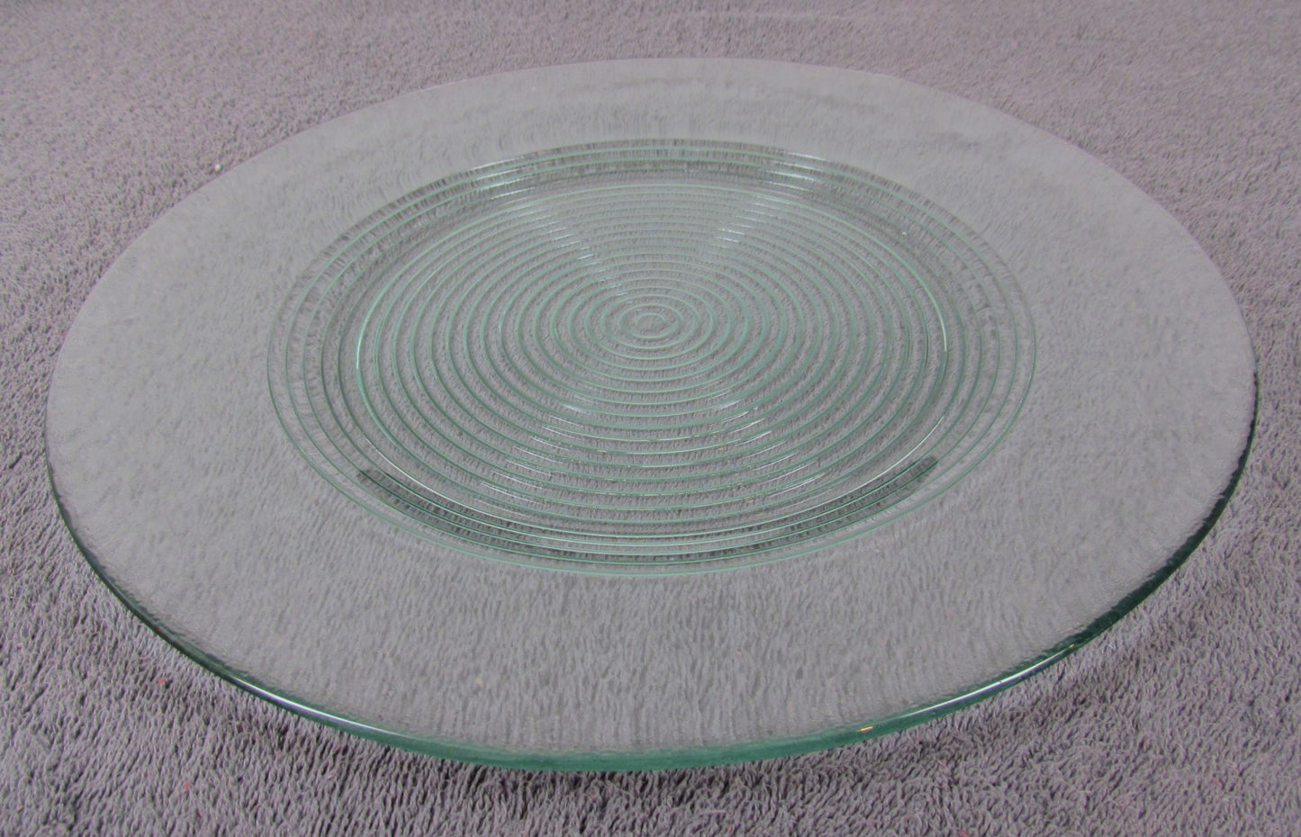 Platter “Rings” Recycled Glass, 13” dia.