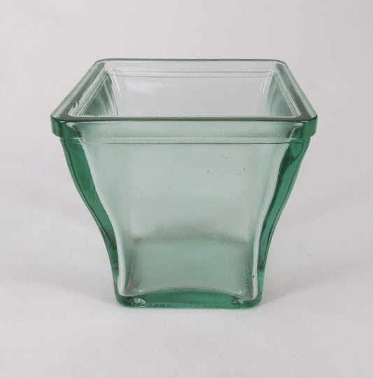 4.75” Square Vase, 100% Recycled Glass
