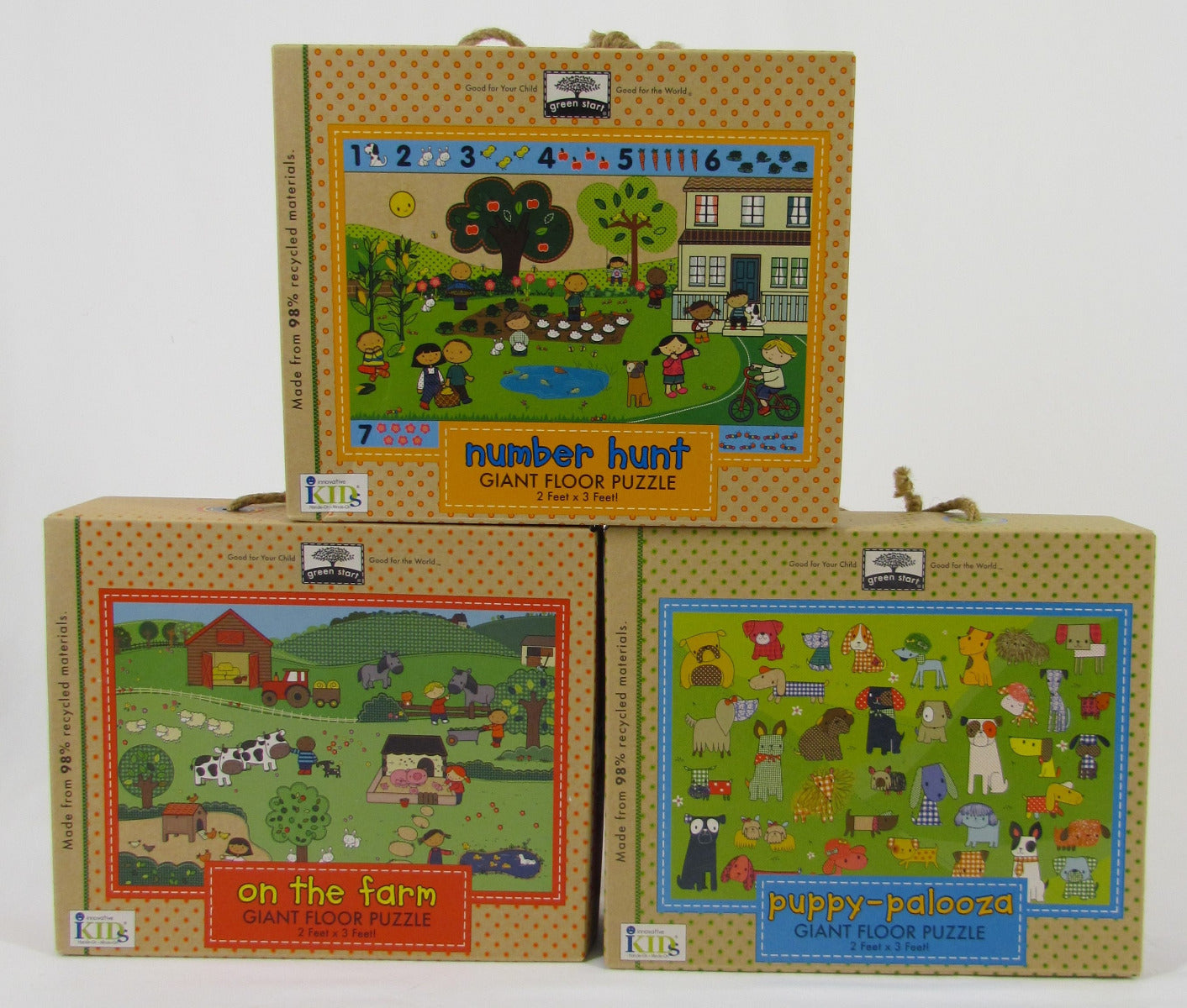 Green Start Giant Floor Puzzle, Number Hunt