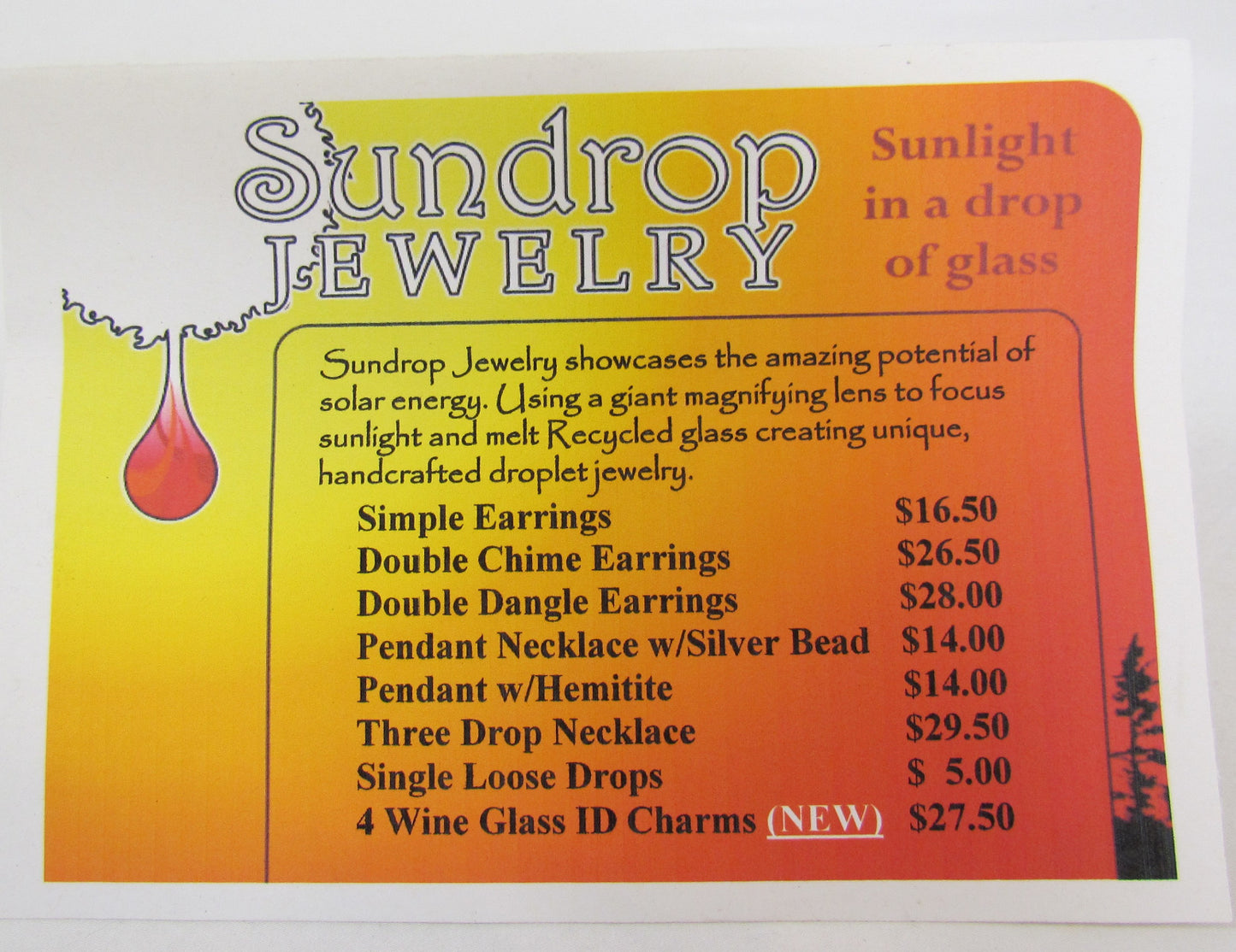 Sundrop Jewelry Three Drop Necklace