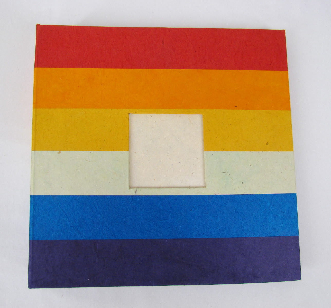 Nepalese Paper Photo Album with Acid-Free Protective Sheets, Rainbow Cover