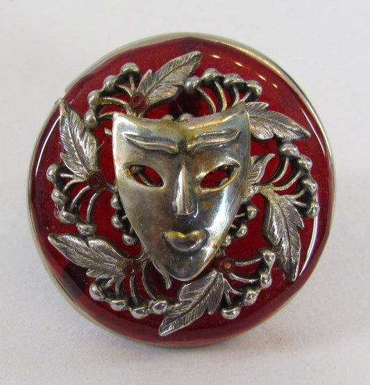 Michael Baehr Jewelry Brooch-Mask