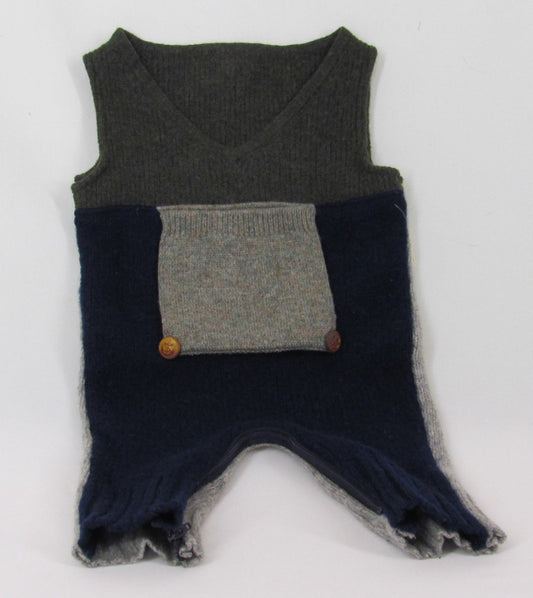 Madrone Berries 1-pc Jumper, Navy, Gray & Dark Olive, 3 Months