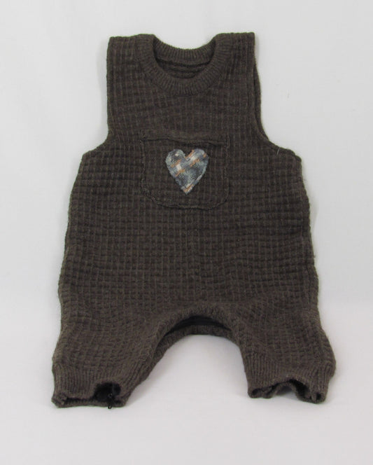 Madrone Berries 1-pc Jumper Lt Brown Wool Knit, Heart, 18 Months