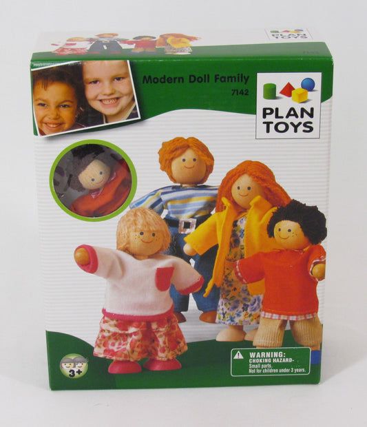 Plan Toys Modern Doll Family, Age 3+