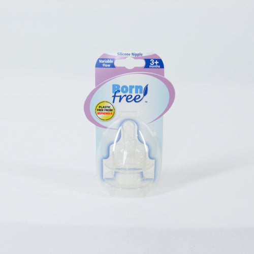 Born Free Silicone Nipple, 2-pack