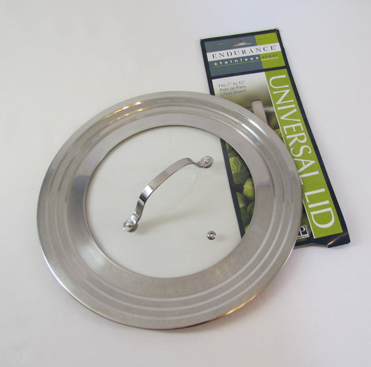 RSVP Endurance Stainless Steel/Glass Universal Lid