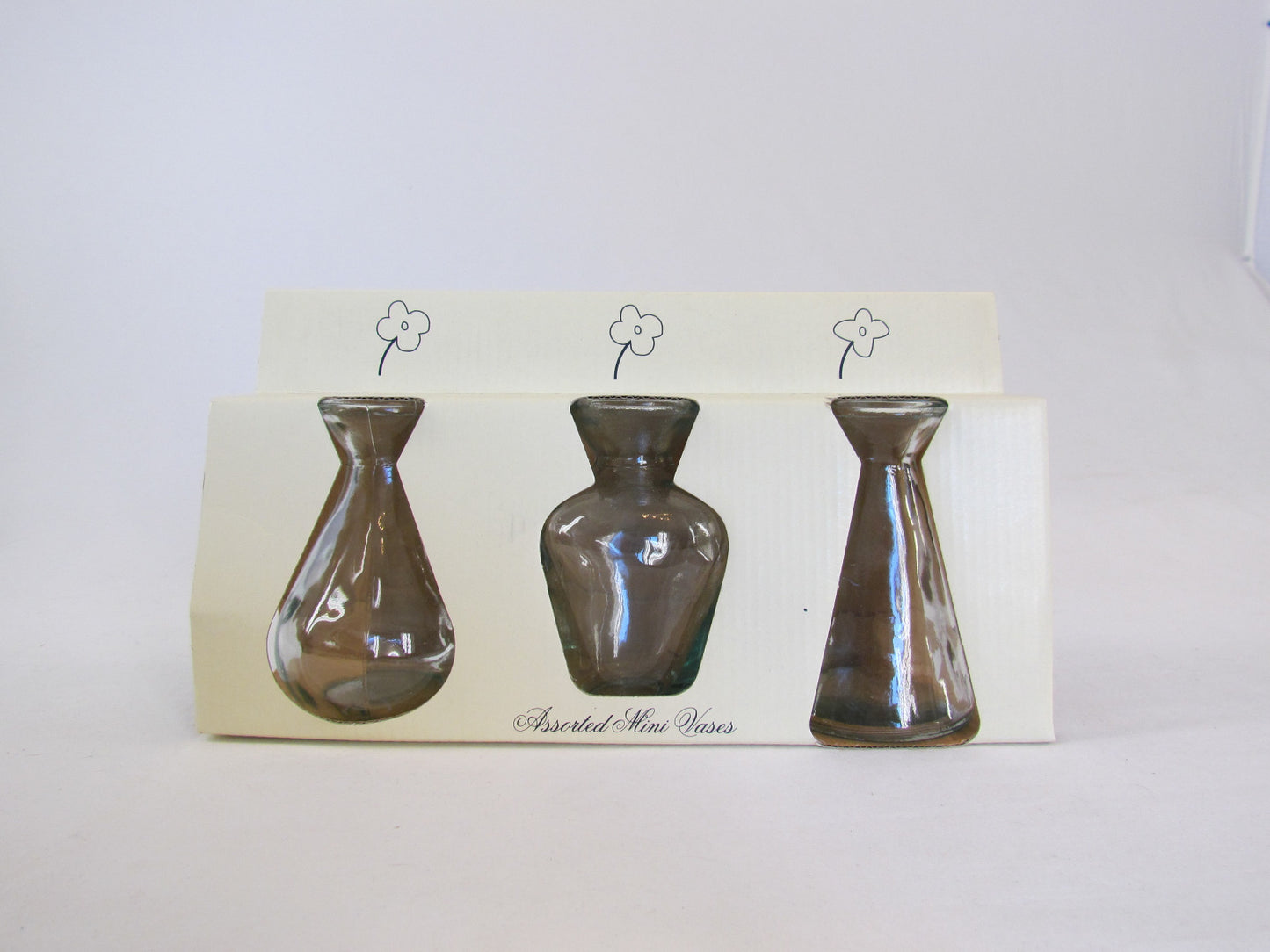 Down to Earth Small Vases, Set of 3 – clear