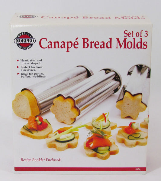 Norpro Canape' Bread Molds, Set of 3