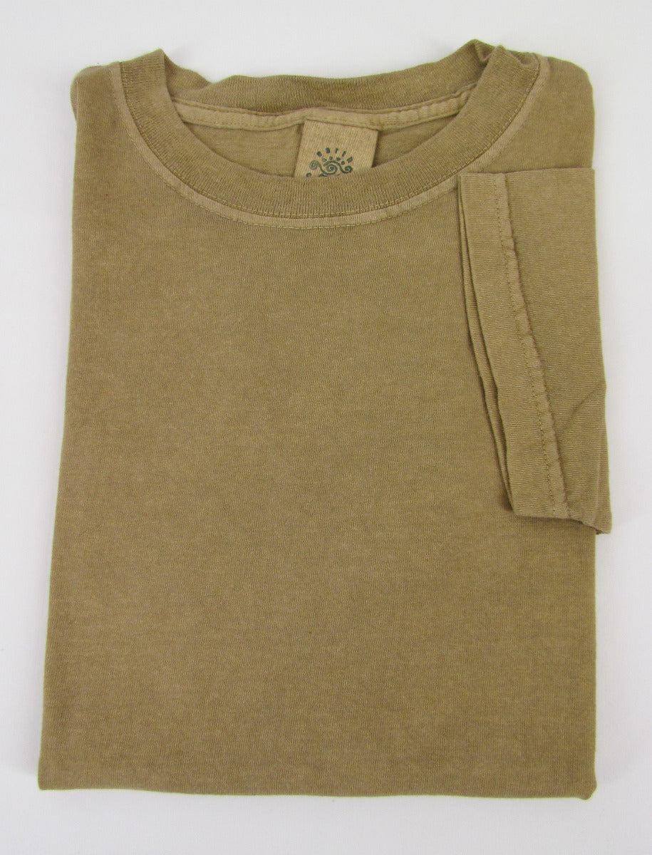 Earth Creations Short Sleeve T 100% Organic Cotton, Clay Dyed, Blank